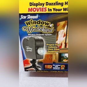Star shower window holiday wonderland window projection system new in the box